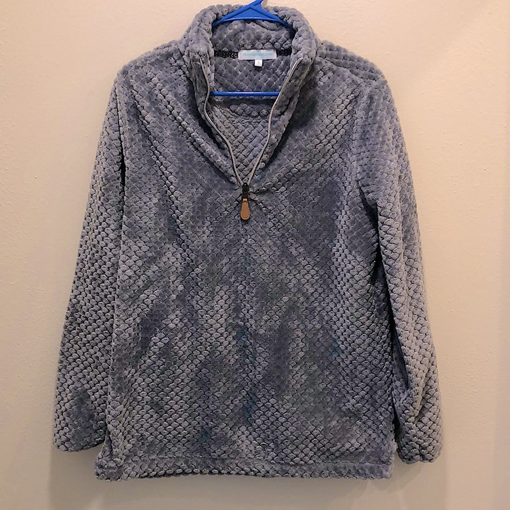 Mint Julep Boutique Sherpa half-zip pullover